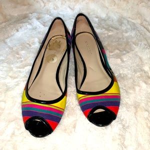 Nine West flat peep toes